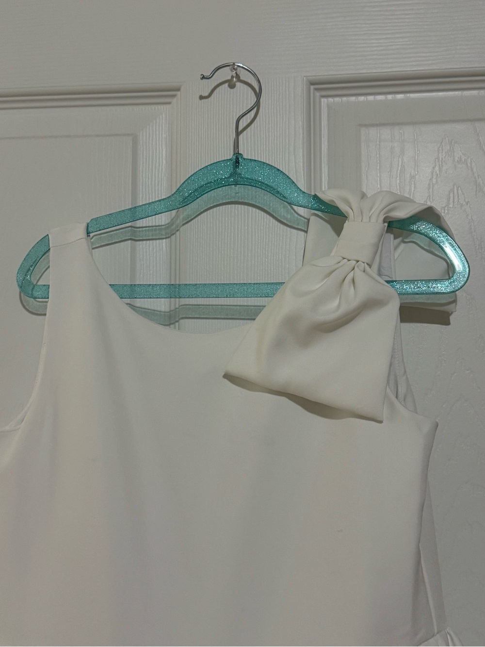 Janie and Jack Girls Ivory White Bow Special Occasion Dress Size 10 - Picture 3 of 4